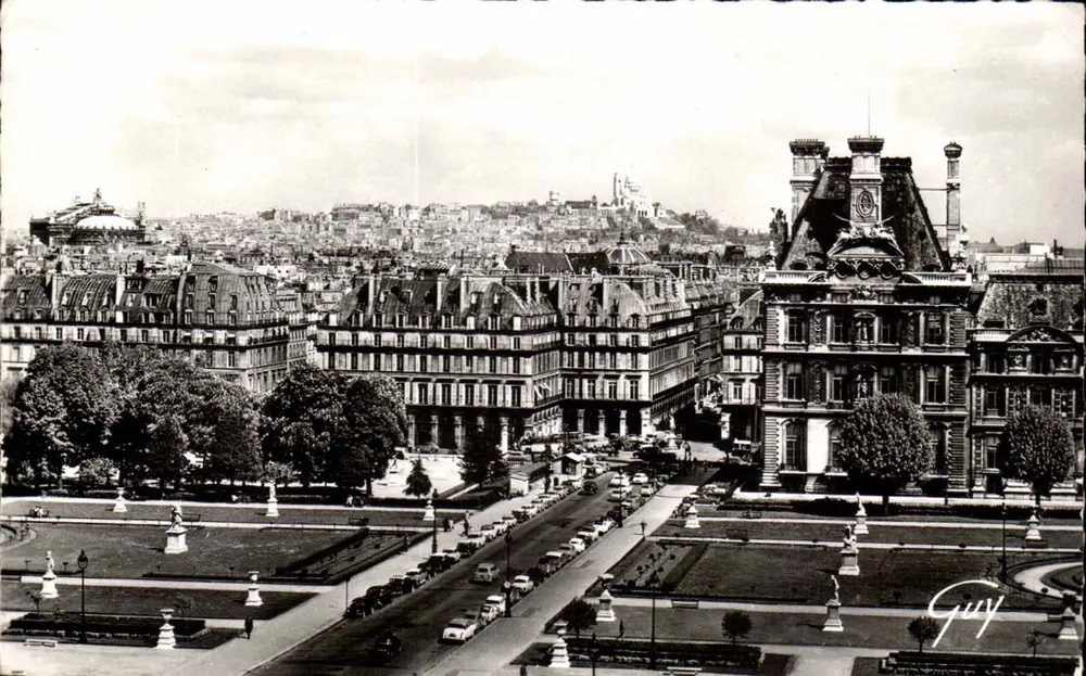 Paris und seine Wunder — Die Butte Montmartre, Ansicht vom Louvre-Palast — Éditions Guy - Vorderseite