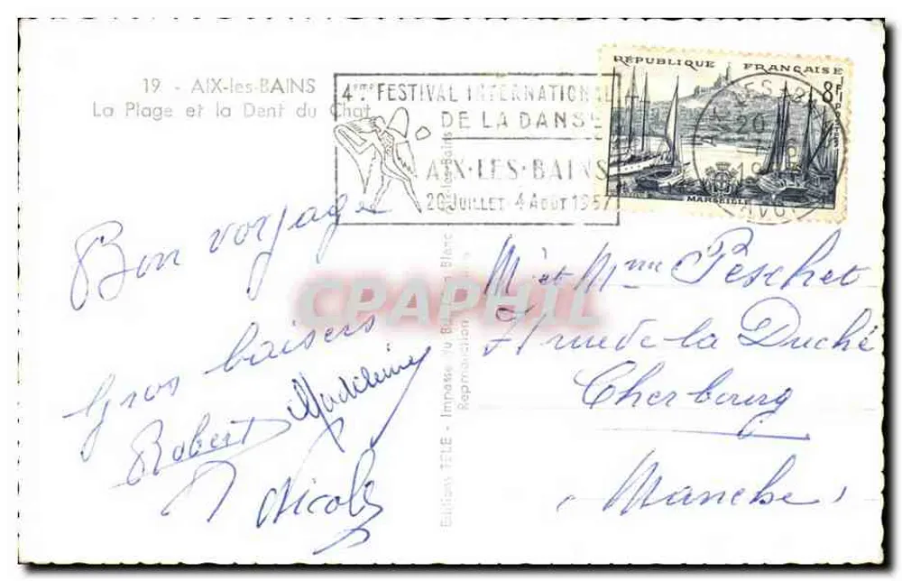 La Spiaggia e la Dent du Chat — Aix-les-Bains — Edizione TÉLÉ - Verso