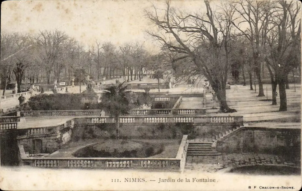 Nîmes — Garten der Quelle — B F Chalon-saône, n° IIII - Vorderseite