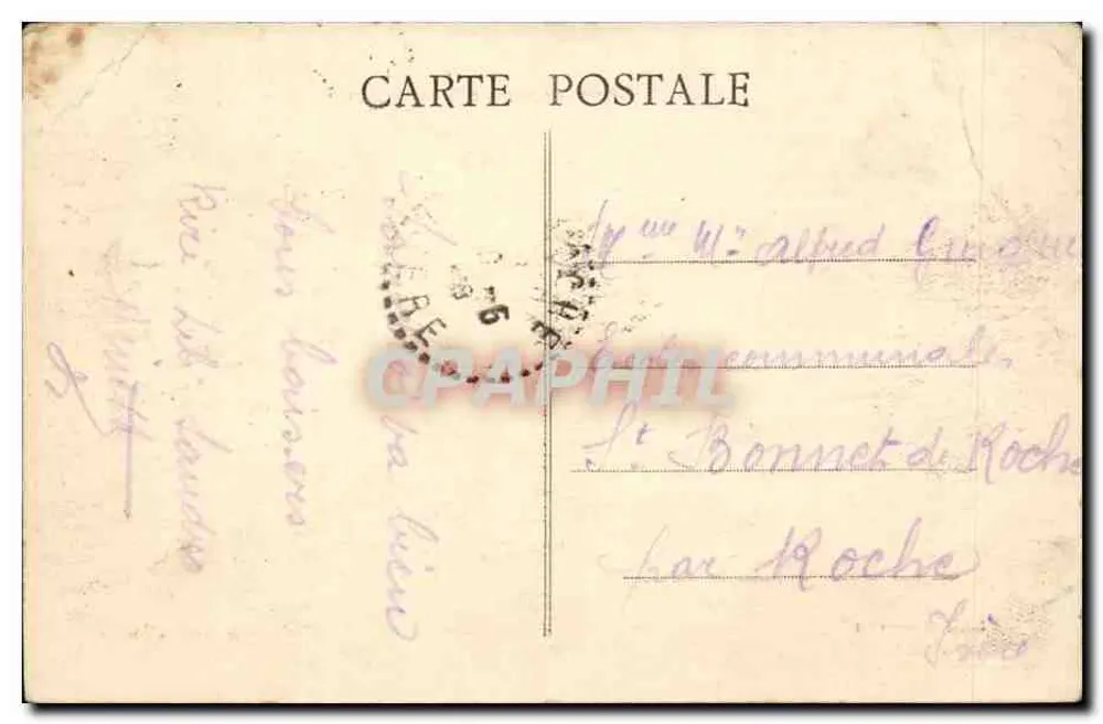 Toulon — Ufer des Meeres — Wirkung der Wellen — Edit. Moussouil - Rückseite