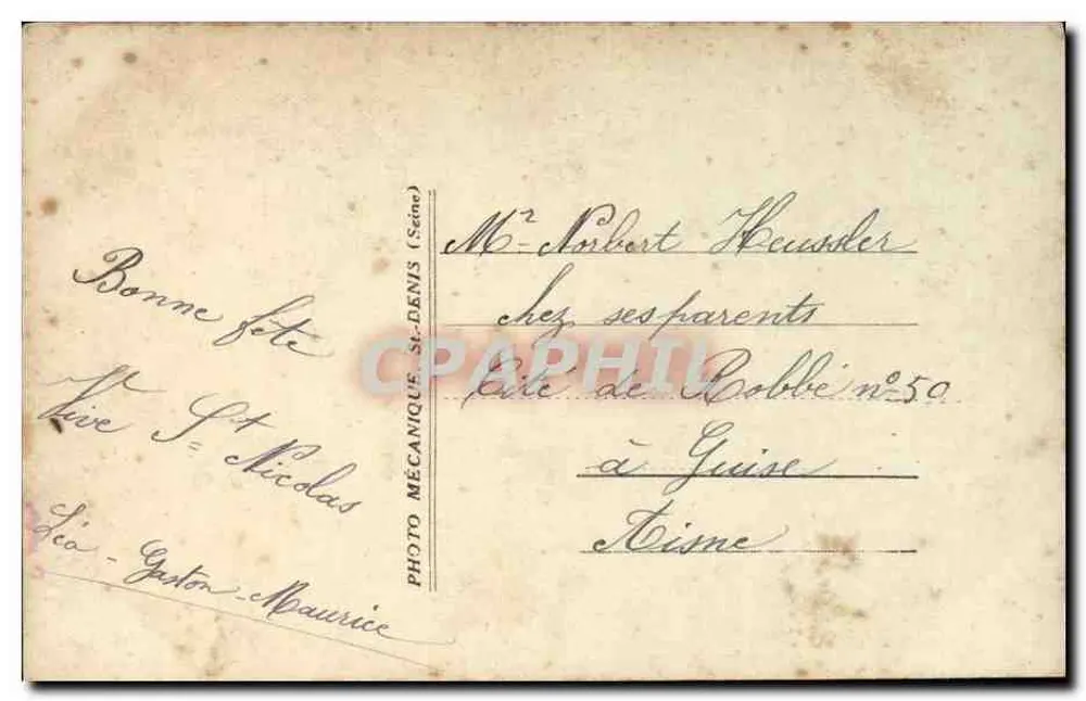 Mädchen mit einem Blumenkorb — Photo D.S. n°347 - Rückseite
