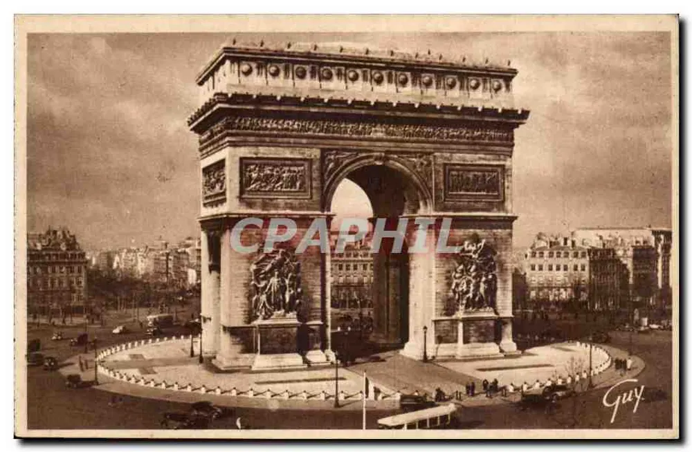 Arco do Triunfo — Paris — Editor Guy, n° 105 - Frente