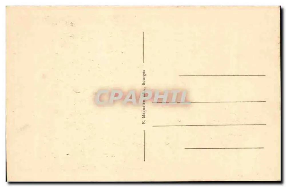 Bourges — Fachada da Catedral — E. Maquaire, n°201 - Verso