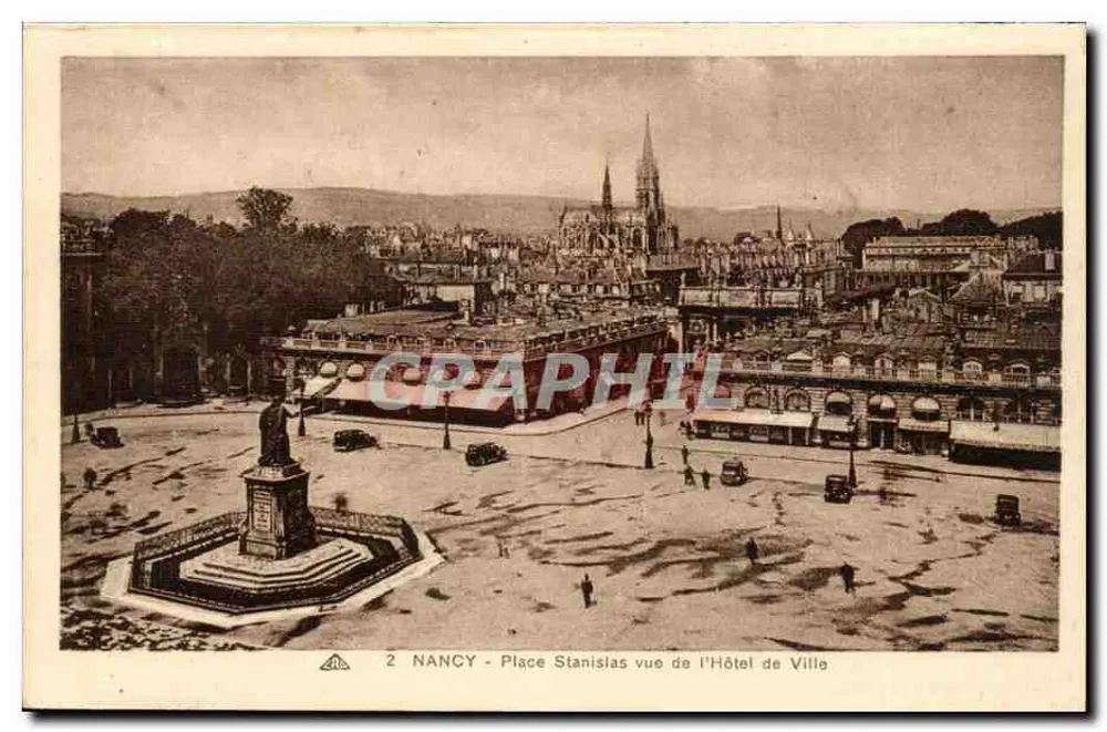 NANCY - Place Stanislas vue de l'Hôtel de Ville — éditeur : Albinet & Cie, n° 2 - Recto