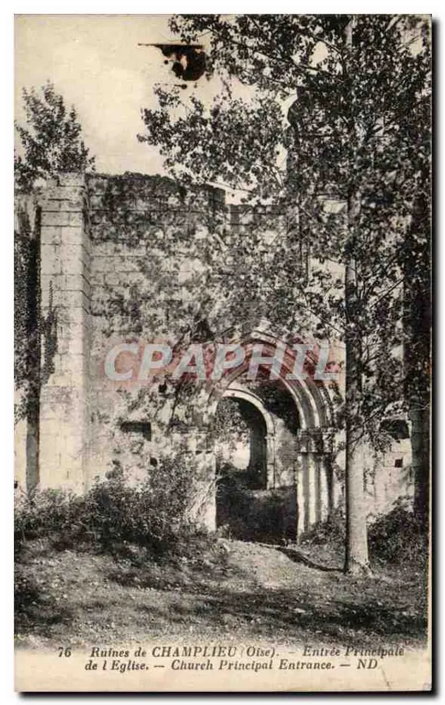 Ruínas de Champlieu (Oise) — Entrada Principal da Igreja — ND - Frente