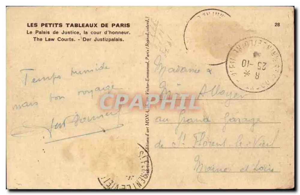 Palácio de Justiça — cour d'honneur — editor MONA, n°28 - Verso