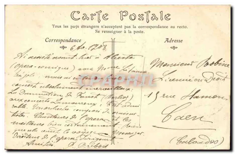 Paris — Der Pont au Change und das Palais de Justice — Verlag unbekannt, n° 306 - Rückseite