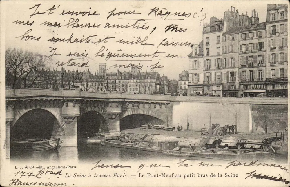 Die Seine durch Paris — Der Pont-Neuf am kleinen Arm der Seine — L. J. & Cie, Verlag, Angoulême-Paris - Vorderseite