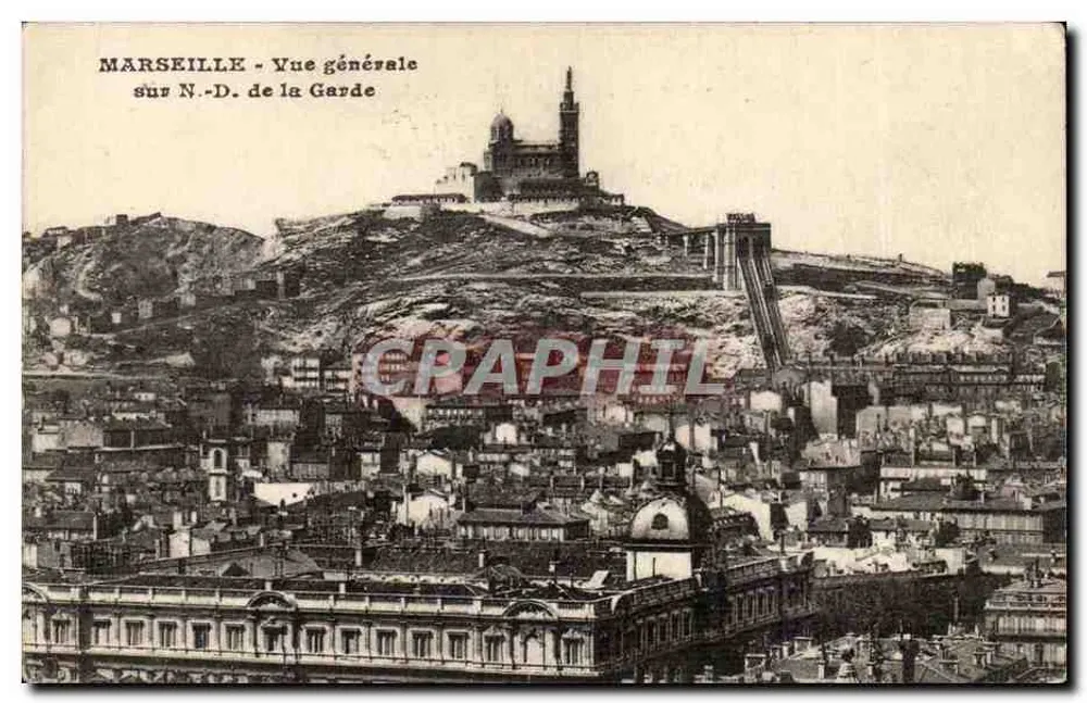 Marseille - Allgemeine Ansicht über N.-D. de la Garde - Vorderseite