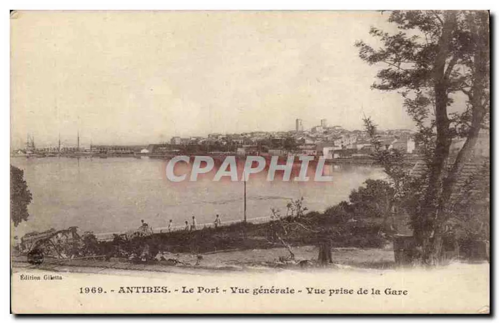 Antibes - Der Hafen - Allgemeiner Blick - Aufnahme vom Bahnhof - Edition Giletta 1969 - Vorderseite