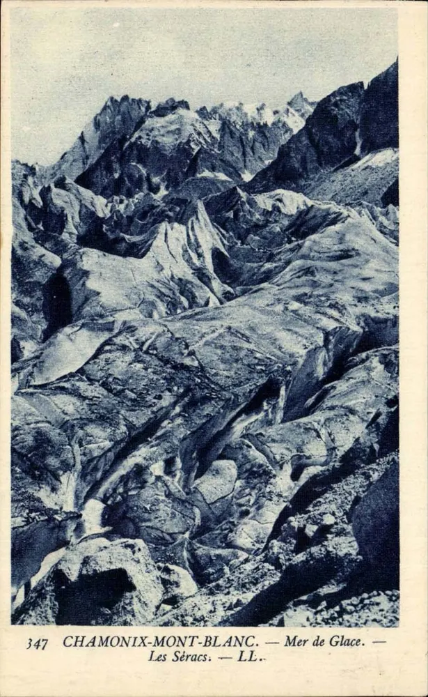 Chamonix-Mont-Blanc — Os Séracs — Mar de Gelo — LL. — n° 347 - Frente