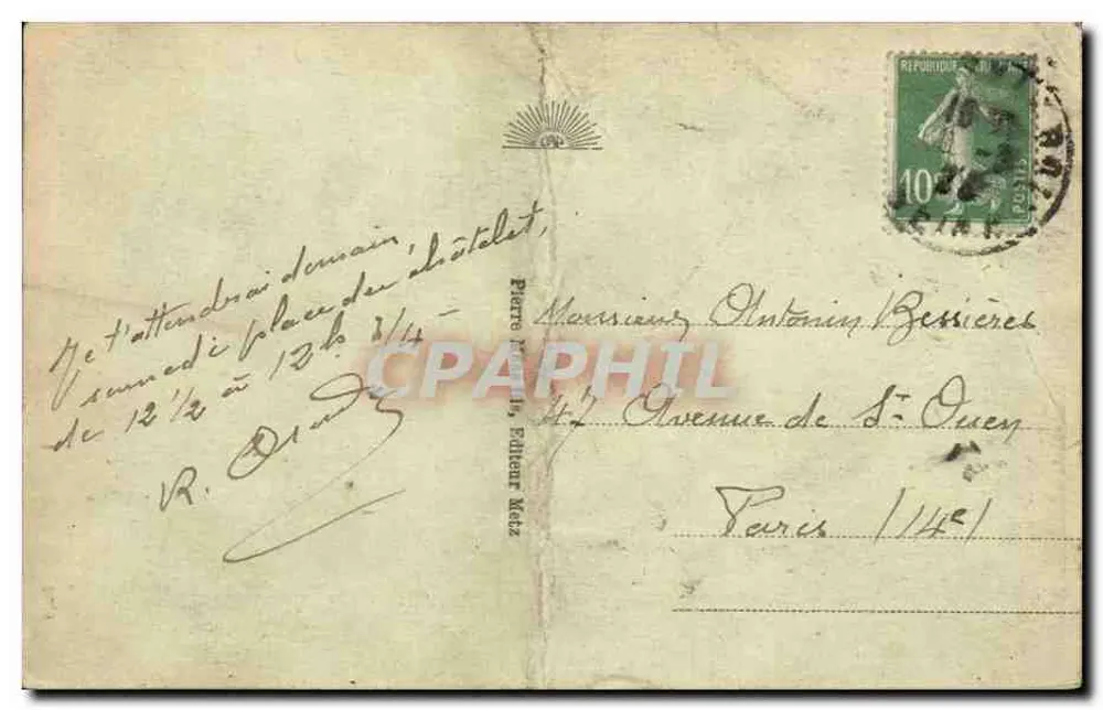 Metz — Quartier Général — wydawca Pierre Nollet, nr 54 - Rewers
