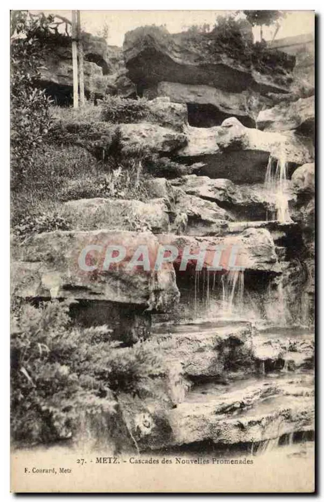 METZ - Cascades des Nouvelles Promenades — F. Conrard, Metz, n°27 - Vorderseite
