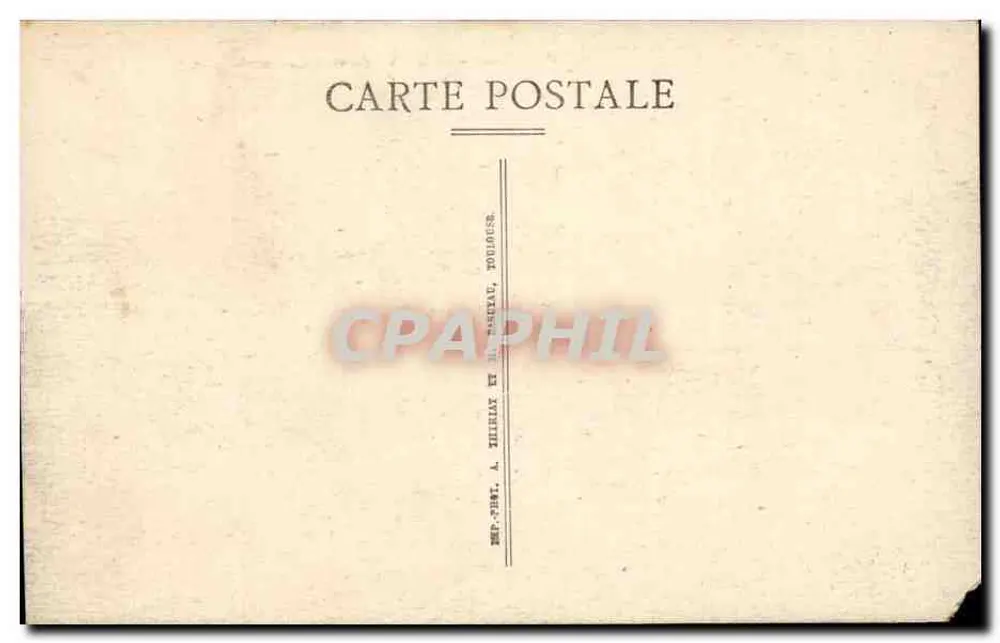 Paris — O Palácio de Justiça - A Conciergerie — editor A. Thiriat & Thiriat, Toulouse - Verso