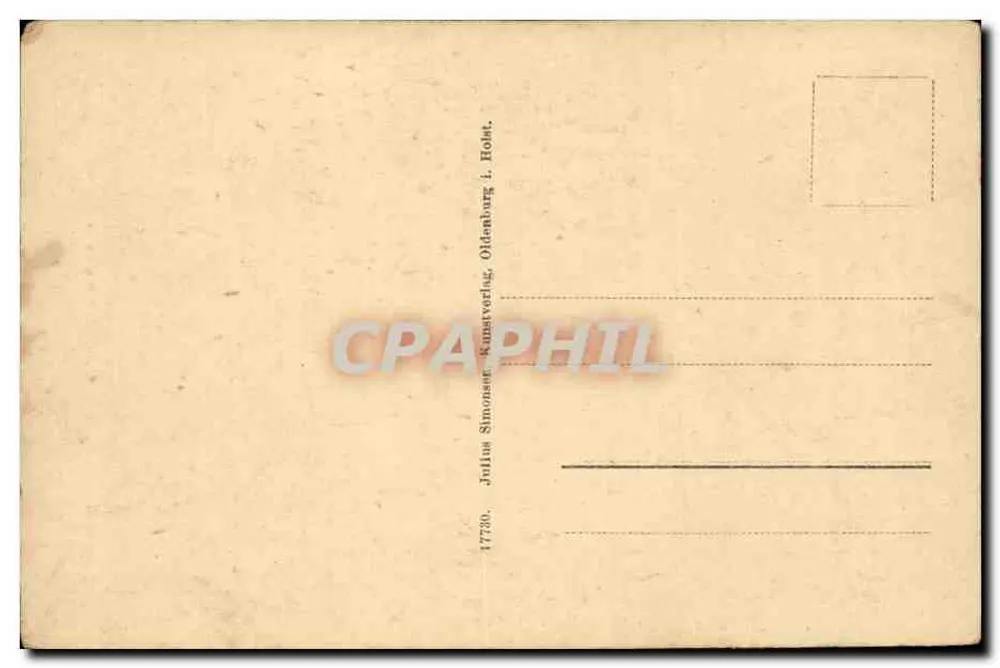 Danzig — Langer Markt und Rathaus — Julius Simonson, Oldenborg i. Holst. - Rückseite