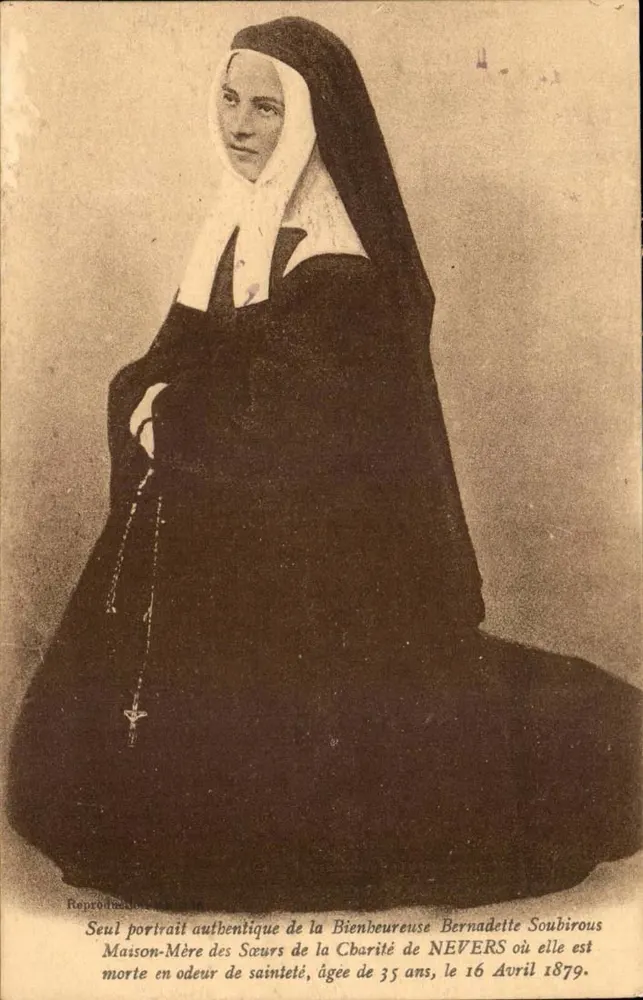 Bernadette Soubirous — Selig, Mutterhaus der Schwestern der Caritas von Nevers — authentisches Portrait - Vorderseite