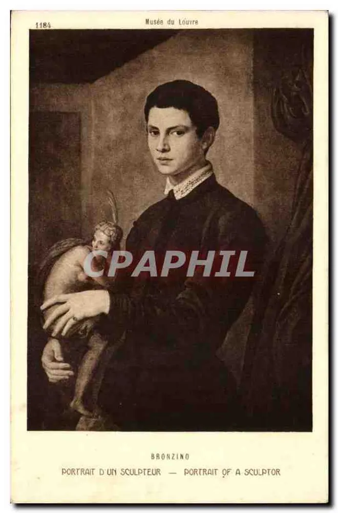 Porträt eines Bildhauers — Bronzino — Musée du Louvre — n° 1184 - Vorderseite