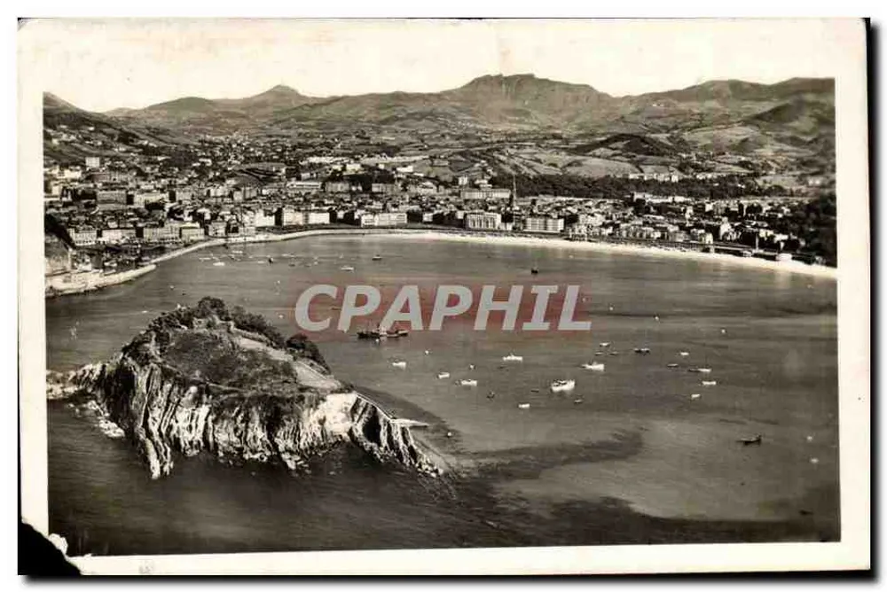 San Sebastián — Aussicht vom Monte Igueldo — Foto. Galarzo V. Praderno - Vorderseite
