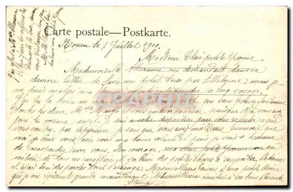 Paisagem — Ponte e patos — Série Oxford 4070, editor Waldguck, Fink - Verso