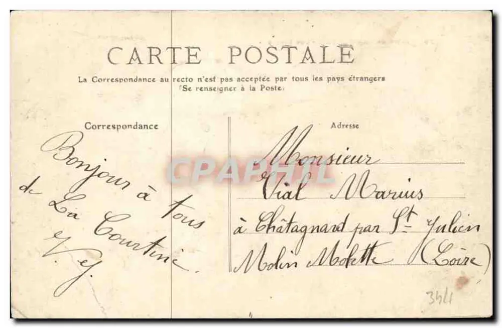 Campo di LA COURTINE - Le Tende — 25 — Editore non visibile - Verso
