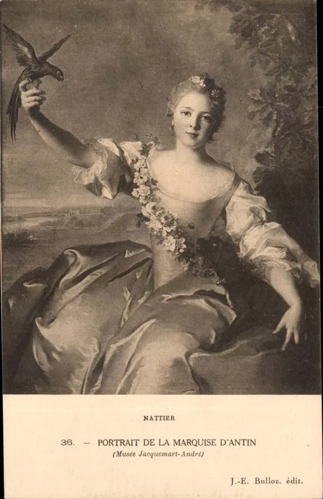 Porträt der Marquise d'Antin — Nattier — J.-E. Bulloz, Verlag Nr. 36 - Vorderseite