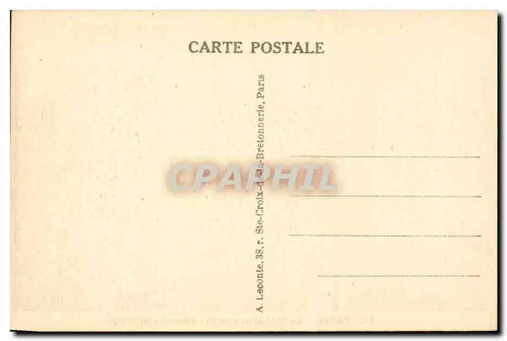 Paris - O Ponte Alexandre III - Alexandre III Bridge — 71. - PARIS. O Ponte Alexandre III - Alexandre III Bridge - Verso