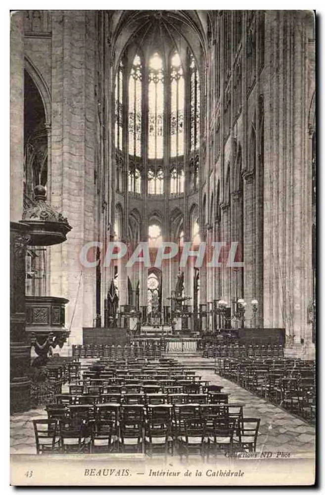 Beauvais — Interior da Catedral — Collections ND Phot, n°43 - Frente