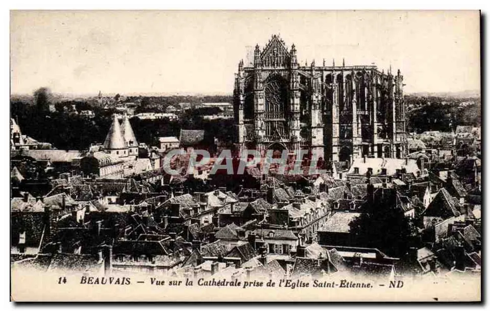 Beauvais — Ansicht der Kathedrale vom Kirchhof Saint-Étienne — ND - Vorderseite
