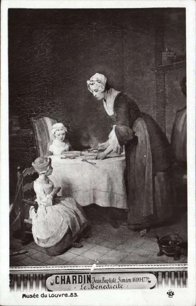 O Bénédicite — Jean-Baptiste Siméon Chardin — Museu do Louvre.83 - Frente
