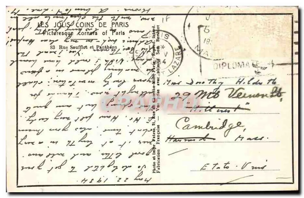 Panteão — Rue Soufflot — Foto de Patras - Verso