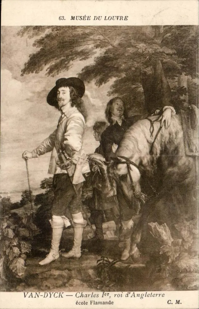 Charles I., König von England — Louvre-Museum — Flämische Schule — C. M. - Vorderseite