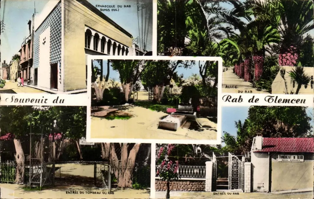Sinagoga do Rab — Avenida do Rab — Túmulo do Rab — Recordações do Rab de Tlemcen - Frente
