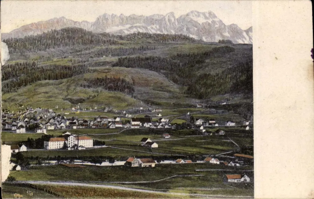Vila alpina — vista panorâmica — editor desconhecido, número de série não visível - Frente