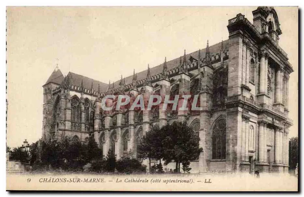 Châlons-sur-Marne — A Catedral (lado setentrional) — LL - Frente