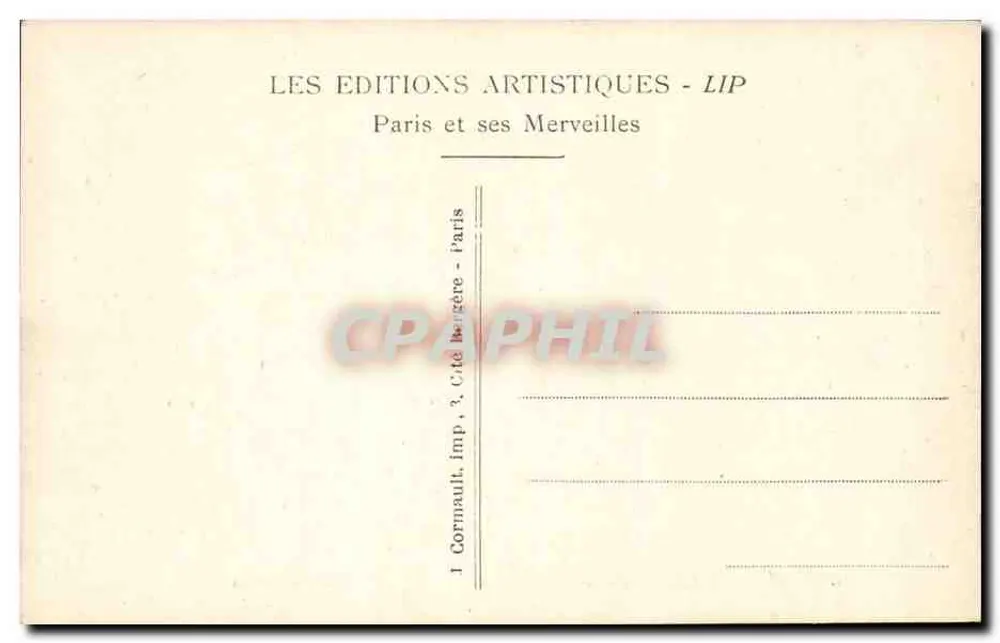 PARIS — O Grande Palácio — LES ÉDITIONS ARTISTIQUES - LIP - Verso