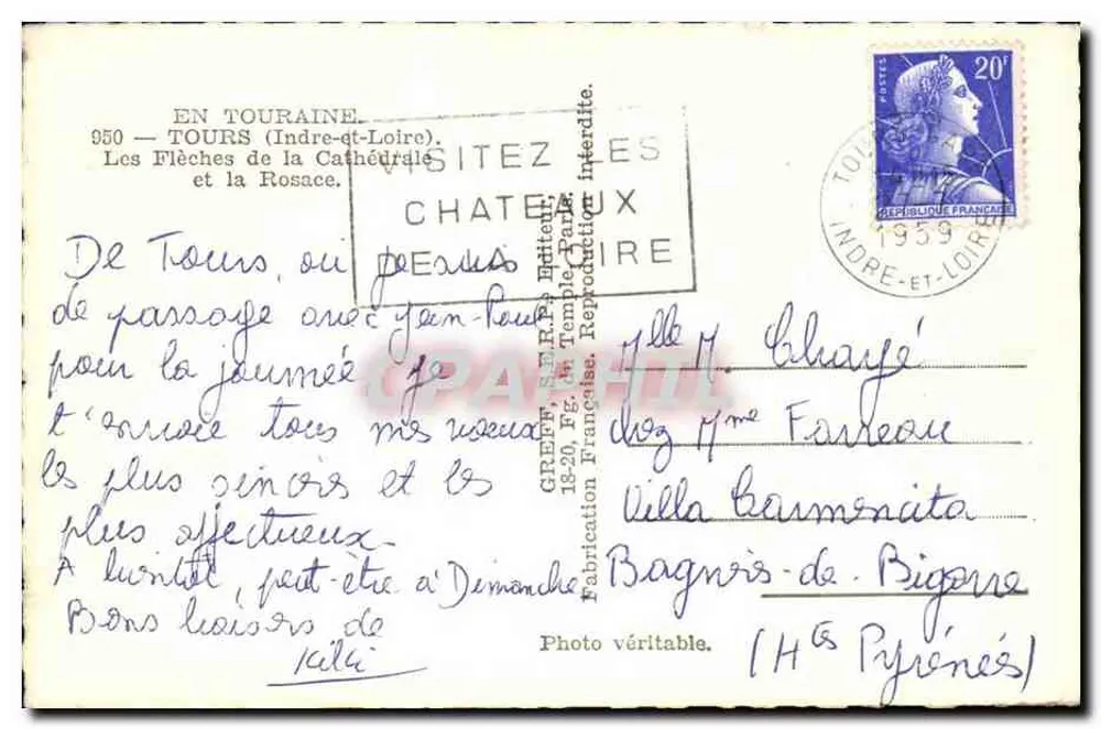 Tours — As Flechas da Catedral e a Rosace — Greff, Editor - Verso