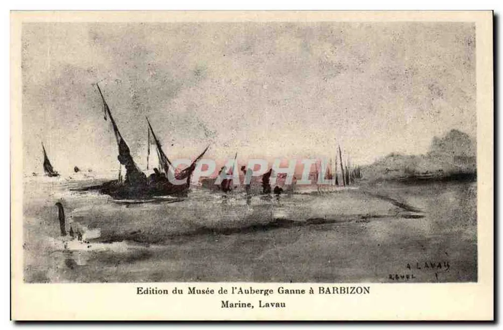 Marine — Ansicht von Segelbooten — Edition des Musée de l'Auberge Ganne in Barbizon - Vorderseite