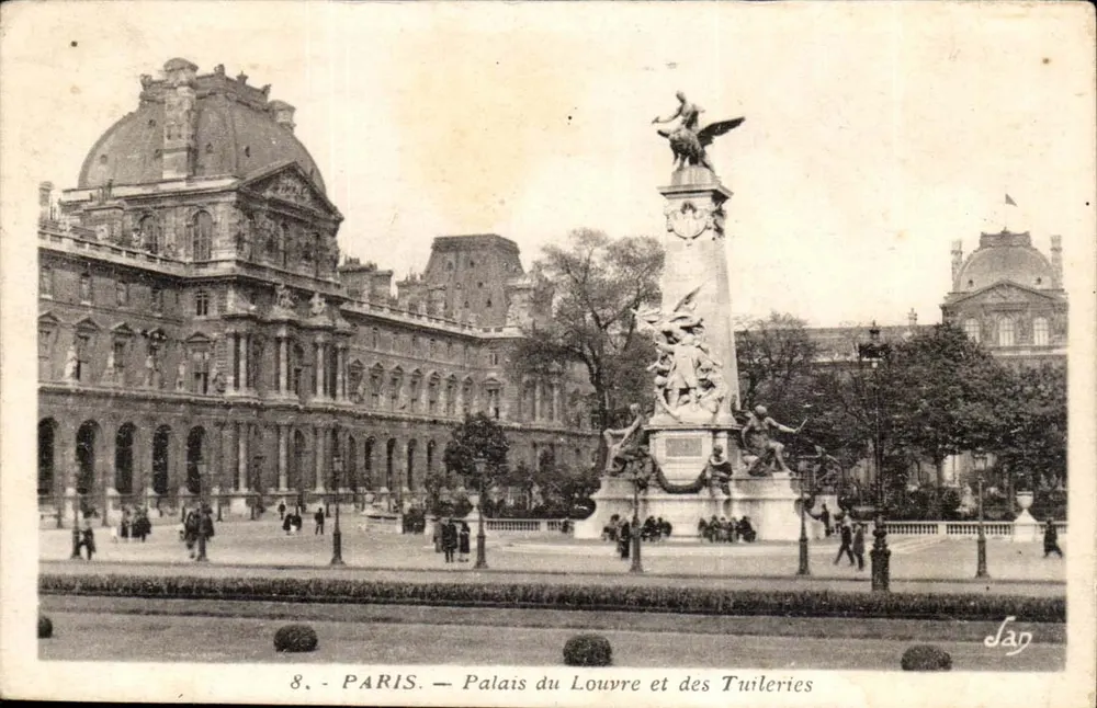 Paris — Schloss des Louvre und der Tuileries — Jan F. Fleury, n°8 - Vorderseite