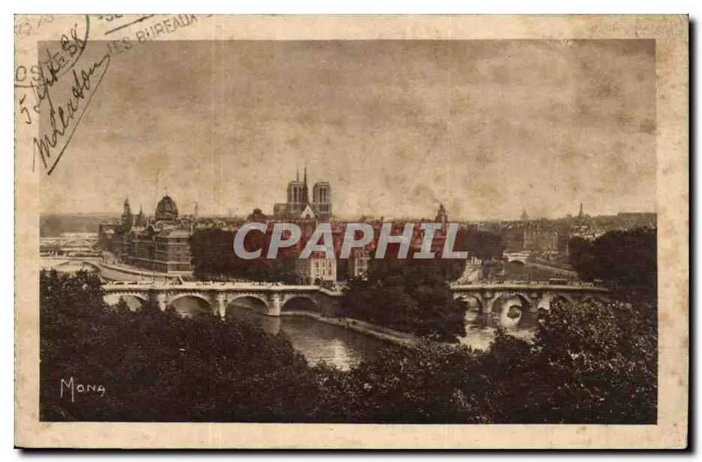 Vista de Paris — Ilha da Cidade e Notre-Dame — Mong, editor - Frente