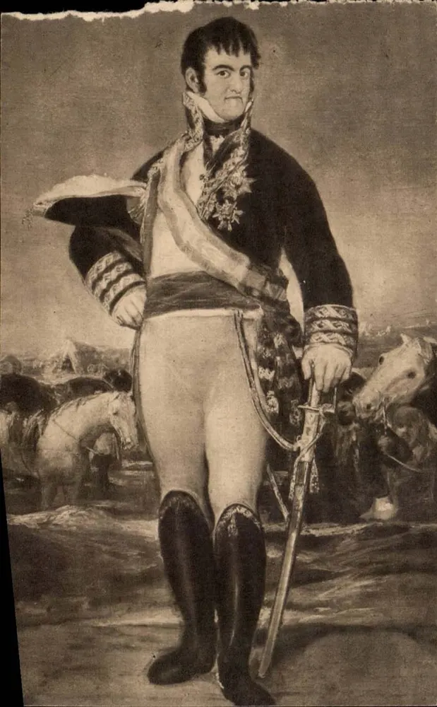 Fernando VII — retrato militar — Goya, Museo del Prado, 724 - Frente