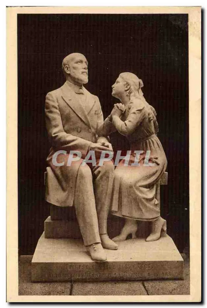 Estatua de Santa Tereza da Criança Jesus pedindo permissão ao seu Pai Carmel aos 15 anos — Atelier Granoise - Frente