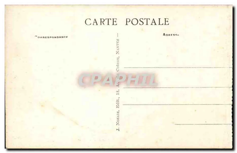 LISIEUX - O baixo da rue aux Fèves — J. Nozaïs, Nantes - Verso