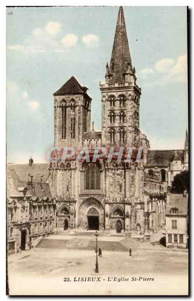 Lisieux - A Igreja de São Pedro — editor J. Nozais, Nantes, n°23 - Frente