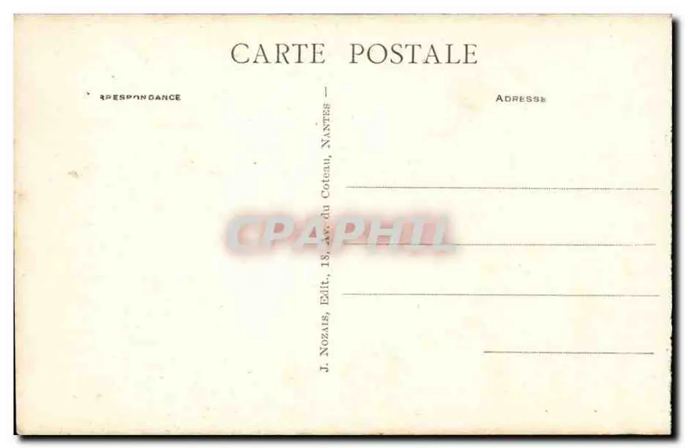 Lisieux - A Igreja de São Jacó — J. Nozais, editor, Nantes - Verso