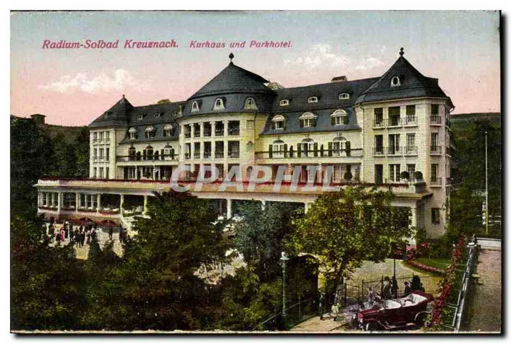 Radium-Solbad Kreuznach — Kurhaus und Parkhotel — Photogr. u. Verlag: Ph. Does & Söhne, Bad Kreuznach Nr. 809 - Vorderseite