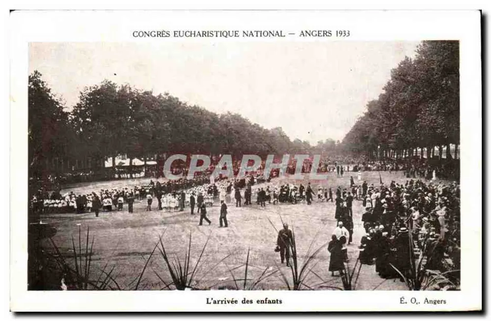 Nationaler Eucharistischer Kongress — Angers 1933 — Die Ankunft der Kinder — É. O., Angers - Vorderseite