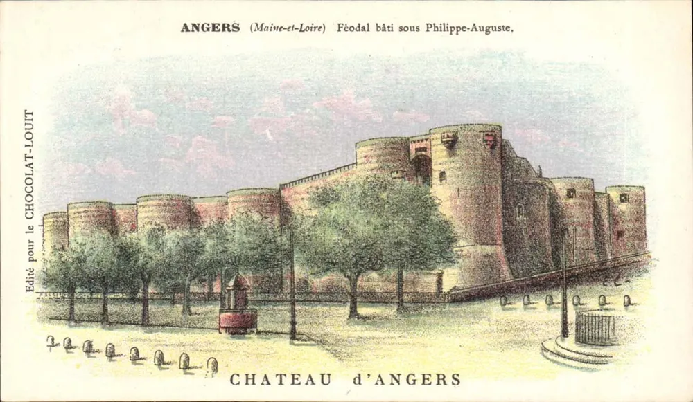 Angers (Maine-et-Loire) — Castelo de Angers, feudo construído sob Filipe-Augusto — Edição para o Chocolat-Louit - Frente