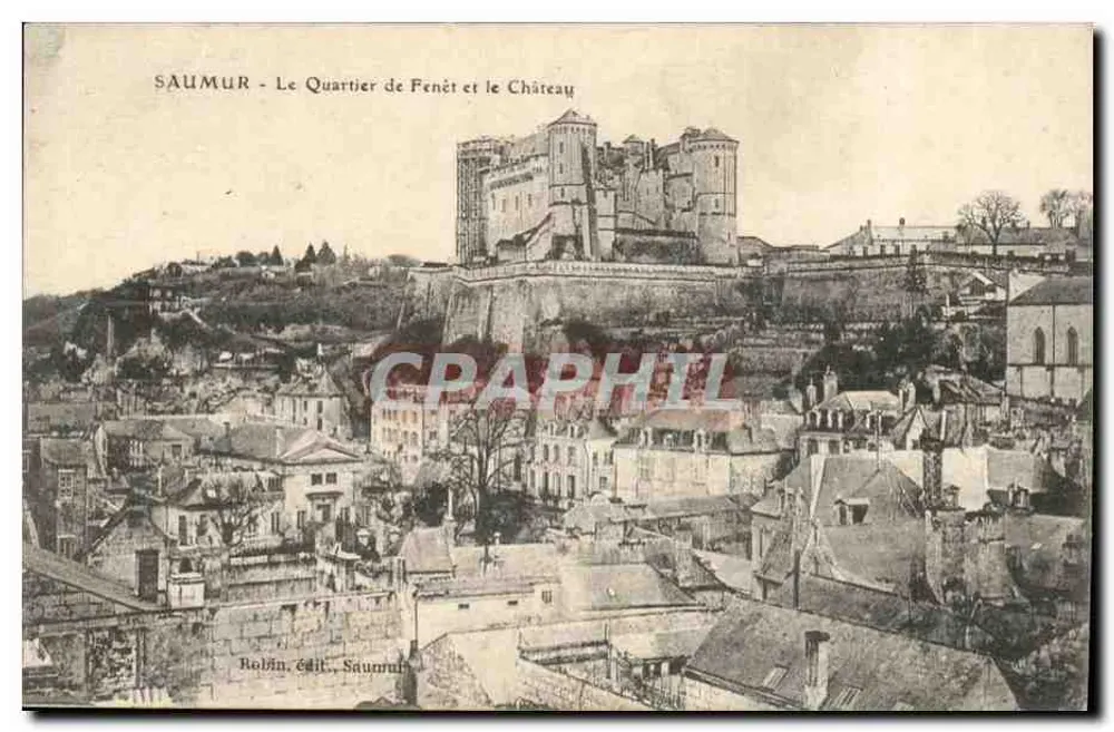 Saumur - O Bairro de Fenêt e o Castelo — Editor Robin, Saumur - Frente