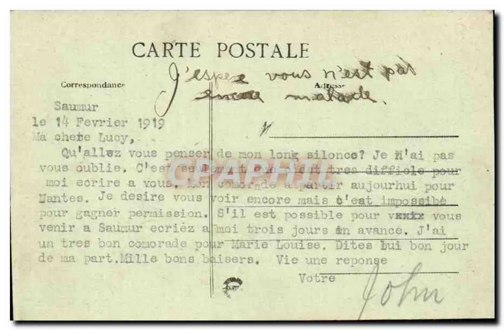 Saumur - O Bairro de Fenêt e o Castelo — Editor Robin, Saumur - Verso
