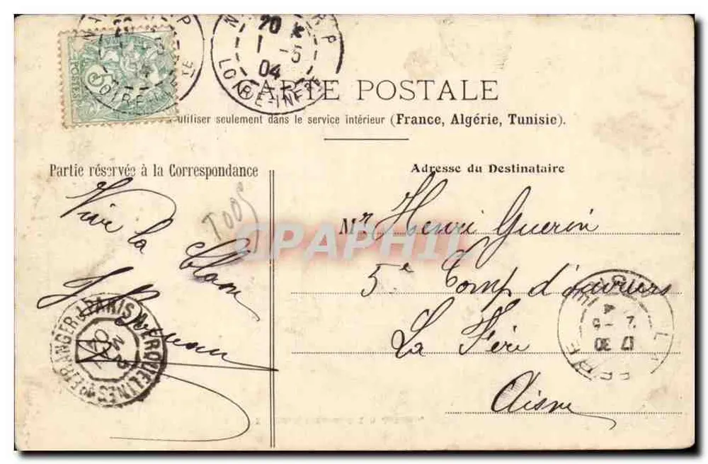 Angevinischer Hut — Die Zimmerfrau — Paul Pionis, Nantes - Rückseite